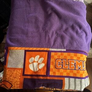 Clemson Purple and Orange Fleece Blanket